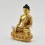 Hand Carved Gold Gilded & Hand Face Painted Buddhist Tibetan 7.5" Shakyamuni Buddha Tomba Statue