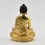 Hand Carved Gold Gilded & Hand Face Painted Buddhist Tibetan 7.5" Shakyamuni Buddha Tomba Statue