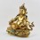 Hand Carved Gold Gilded & Hand Face Painted Buddhist Tibetan 12.5" Yellow Dzambhala Statue