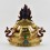 Hand Carved Gold Gilded & Hand Face Painted Buddhist Tibetan 12.5" Yellow Dzambhala Statue