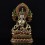 Hand Carved Copper Alloy Gold Gilded & Hand Painted Tibetan Crowned Vajrasattva / Dorje Sempa Statue 