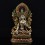 Hand Carved Copper Alloy Gold Gilded & Hand Painted Tibetan White Tara / Dholkar Statue Rupa