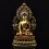 Hand Carved Copper Alloy Gold Gilded & Hand Painted Tibetan Shakyamuni Sakyamuni Buddha Tomba Statue 