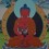 Hand painted 17" x 13" Amitabha Buddha Thangka Painting