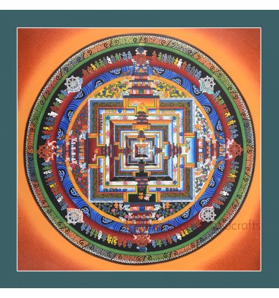 Hand painted Kalachakra Mandala Thangka Painting