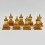 Machine Made Copper Alloy with Gold Plated 4" 8 Piece Stupa / Chorten