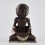 Machine Made Oxidized Copper Alloy with Silver Plated Fasting Buddha Statue