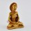 Machine Made Copper Alloy with Gold Plated 3.25" Fasting Hungry Buddha Statue