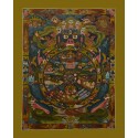 Hand Painted Buddhist Wheel of Life Thangka Thanka Scroll Painting