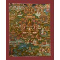 Hand Painted Tibetan Buddhist Buddha Life Story Thangka Scroll Painting