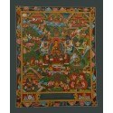 Hand Painted Tibetan Buddhist Buddha Life Story Thangka Scroll Painting