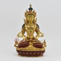 Hand Made Gold Gilded & Hand Face Painted Buddhist Tibetan Aparmita / Tsepame Statue