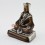 Oxidized Copper Alloy with Silver Plated 4.25" Gampopa Statue