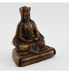 Machine Made Oxidized Copper Alloy 4.25" Gampopa Statue