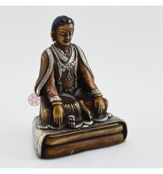  Machine Made,  Oxidized Copper Alloy  with Silver Plated 4.25" Marpa Statue