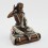 Machine Made, Oxidized Copper Alloy Wiith with Silver Plated 4" Milarepa Statue