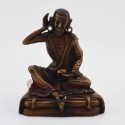 Machine Made, Oxidized Copper Alloy 4" Milarepa Statue