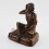 Machine Made, Oxidized Copper Alloy 4" Milarepa Statue