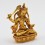 Machine Made Copper Alloy Gold Plated 4" Four Armed Manjushri Statue