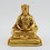 Machine Made, Copper Alloy Gold Plated 4.5" Gampopa Statue