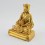 Machine Made, Copper Alloy Gold Plated 4.5" Gampopa Statue