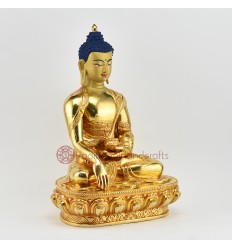 Hand Made Gold Plated 13" Shakyamuni Buddha / Tomba Statue