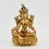 Beautiful Tibetan Buddhist Hand Made Gold Gilded 8.75" Green Tara Statue 