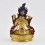 Beautiful Tibetan Buddhist Hand Made Gold Gilded 8.75" Green Tara Statue 