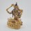 Hand Made Copper Alloy with 24 Karat Gold Gilded Manjushri / Jambiyang Statue