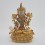 Hand Made Copper Alloy with 24 Karat Gold Gilded White Tara / Dolkar Statue