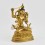 Hand Carved Gold Gilded & Hand Face Painted Buddhist Tibetan Manjushri Statue