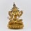 Fine Quality Hand Carved Gold Detailed Face Painted Tibetan Buddhist Religious White Tara / Dholkar Copper Statue