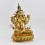 Fine Quality Hand Carved Gold Detailed Face Painted Tibetan Buddhist Religious White Tara / Dholkar Copper Statue