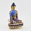 Hand carved Gold Gilded 8.5" Medicine Buddha Menla Statue