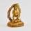 Fine Quality  Copper Alloy with Gold Plated 4" Black Dzambhala Statue