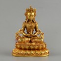 Gold Plated Copper Alloy with Antique Finish  4" Aparmita Statue