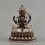 Gold Plated Copper Alloy Silver Plated in Oxidation Finish  4" Chenrezig Statue