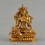  Gold Plated Copper Alloy with Antique Finish 4" Green Tara / Dholma Statue