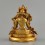  Gold Plated Copper Alloy with Antique Finish 4" Green Tara / Dholma Statue