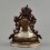 Copper Alloy Silver Plated in Oxidation Finish 4" Green Tara / Dholma Statue