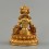 Gold Plated  Copper Alloy with Gold Plated in Antique Finish  4.25" Kshitigarbha Statue