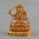 Gold Plated Copper Alloy with Gold Plated in Antique Finish 4" Manjushri  Statue