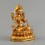 Gold Plated Copper Alloy with Gold Plated in Antique Finish 4" Manjushri  Statue