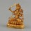 Gold Plated Copper Alloy with Gold Plated in Antique Finish 4" Manjushri  Statue