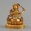 Gold Plated Copper Alloy with Gold Plated in Antique Finish 4" Manjushri  Statue