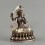 Copper Alloy Silver Plated in Oxidation Finish 4" ManjushriStatue