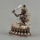 Copper Alloy Silver Plated in Oxidation Finish 4" ManjushriStatue