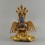 Hand Carved  Gold Plated Copper Alloy and Lapis 9.5" Nag Kanya Statue