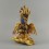 Hand Carved  Gold Plated Copper Alloy and Lapis 9.5" Nag Kanya Statue