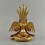 Hand Carved  Gold Plated Copper Alloy and Lapis 9.5" Nag Kanya Statue